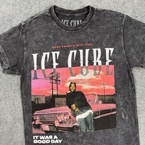 Ice Cube T‎ Shirt Small Black Mineral Wash It Was A Good Day Graphic Print Men's